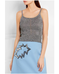 Christopher Kane Metallic Knitted Camisole Silver