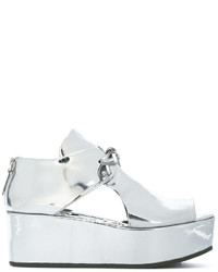 Silver Lace Sandals
