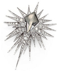Alexis Bittar Pyrite Doublet Crystal Starburst Pin