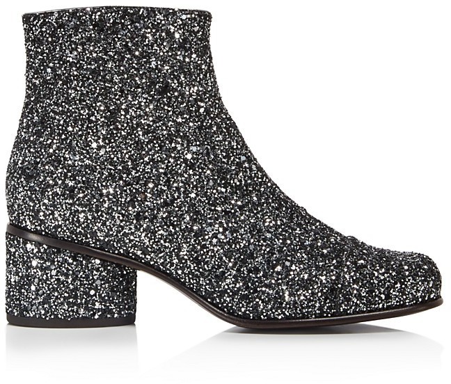 glitter ankle booties