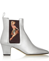 Rupert Sanderson Frances Printed Metallic Leather Ankle Boots