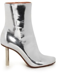 Vetements Lighter Heel Toe Detail Leather Ankle Boots