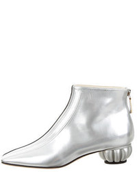 Chanel Metallic Square Toe Ankle Boots W Tags