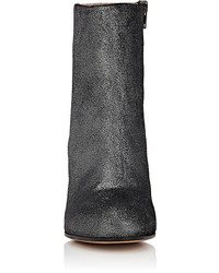 Maison Margiela Metallized Suede Side Zip Ankle Boots