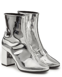 Balenciaga Mirror Metallic Leather Ankle Boots