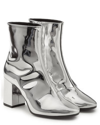 Balenciaga Mirror Metallic Leather Ankle Boots