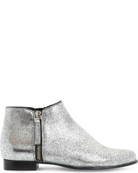 Dune Pander Cracked Metallic Leather Ankle Boots