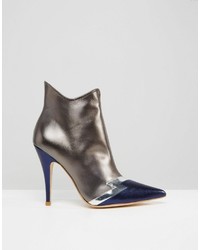 Terry De Havilland Pixie Silver Heeled Ankle Boots