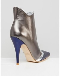 Terry De Havilland Pixie Silver Heeled Ankle Boots