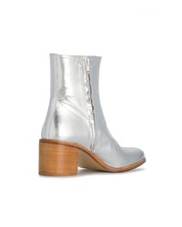 Maryam Nassir Zadeh Silver Patent Leather Fiorenza 60 Boots