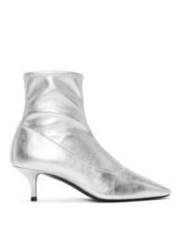 Giuseppe Zanotti Silver Stretch Ankle Boots