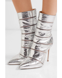 Alexandre Birman Sommer Metallic Leather And Perspex Ankle Boots