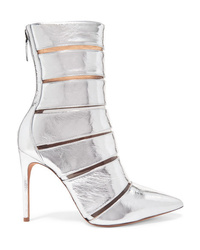 Alexandre Birman Sommer Metallic Leather And Perspex Ankle Boots