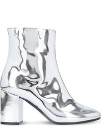 Balenciaga Ville Patent Leather Heeled Ankle Boots