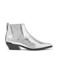 Rag & Bone Westin Med Metallic Textured Leather Ankle Boots
