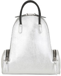 Corto Moltedo Silver Nappa Leather Backpack