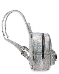 Street Level Faux Leather Backpack Metallic