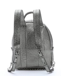 Alexander Wang Metallic Silver Leather Dumbo Studded Backpack