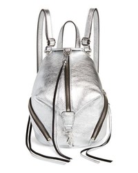 Rebecca Minkoff Mini Julian Metallic Leather Convertible Backpack