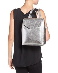 Loeffler Randall Mini Metallic Leather Backpack Metallic