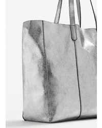 Mango Leather Metallic Bag