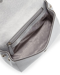 MICHAEL Michael Kors Michl Michl Kors Ava Small Metallic Leather Satchel Bag Silver