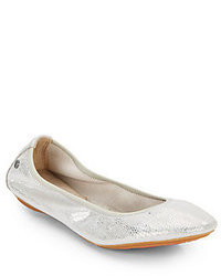 Hush Puppies Chaste Metallic Leather Ballet Flats