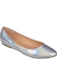 Journee Collection Tory 1 Silver Ballet Flats