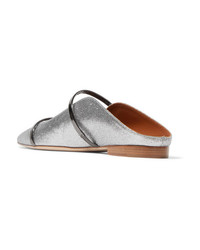 Malone Souliers Maureen Med Glittered Leather Point Toe Flats