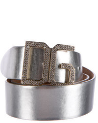 Dolce & Gabbana Dg Metallic Leather Belt