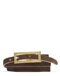 Michael Kors Michl Kors Embossed Leather And Suede Belt