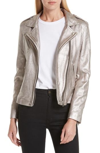 Iro silver outlet leather jacket