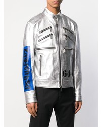 DSQUARED2 Metallic Leather Racer Jacket