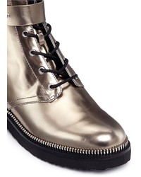 Nobrand Vivia Zip Trim Leather Boots