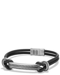 David Yurman Maritime Leather Sterling Silver Bracelet