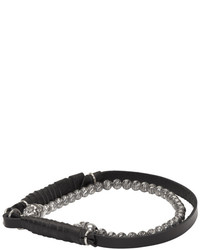 Emanuele Bicocchi Silver And Black Beaded Leather Bracelet