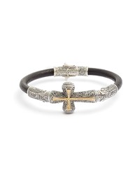 Konstantino Stavros Cross Leather Bracelet