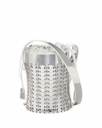 Paco Rabanne 1401 Chain Link Mini Mirrored Leather Bucket Bag