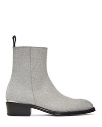 Alexander McQueen Silver And Black Tiny Dancer Boots