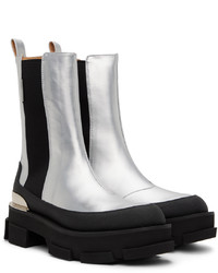 Both Silver Gao Platform Chelsea Boots