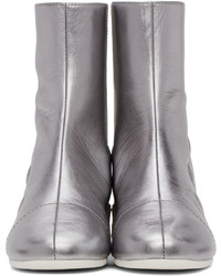 Raf Simons Silver Solaris 21 High Zip Up Boots
