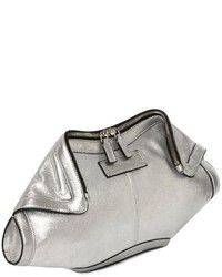 Alexander McQueen Metallic Leather Small De Manta Clutch