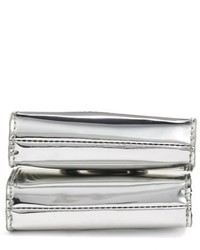 Opening Ceremony Coin Metallic Calfskin Leather Double Clutch