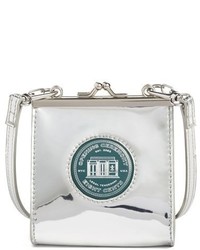 Opening Ceremony Coin Metallic Calfskin Leather Double Clutch