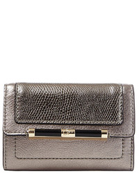 Diane von Furstenberg 440 Flap Metallic Leather Card Case