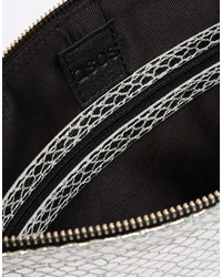 Asos Leather Zip Top Clutch Bag