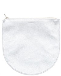 Baggu Silver Leather Pouch