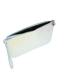 Kenzo White Iridescent Large Preppy A4 Pouch