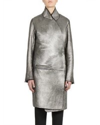 Silver Leather Coat