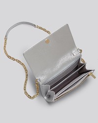 Tory Burch Crossbody Robinson Metallic Wallet On A Chain, $295